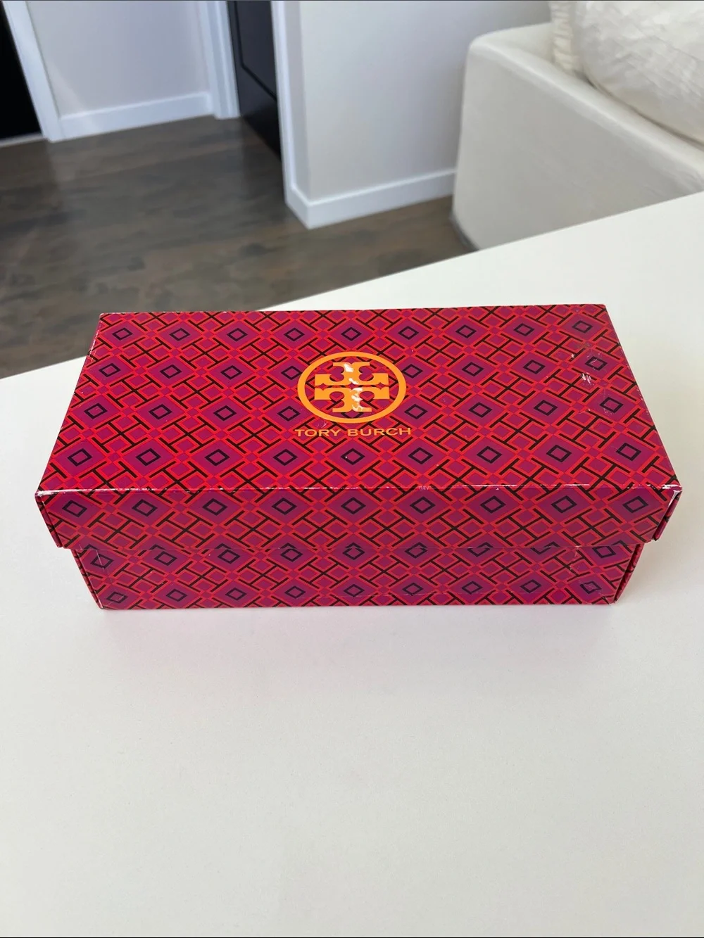 Tory Burch spark gold metallic open toe double T sport slide leather sandals 8